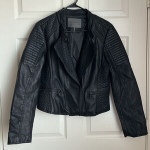 Ci Sono Black Vegan Leather Outerwear